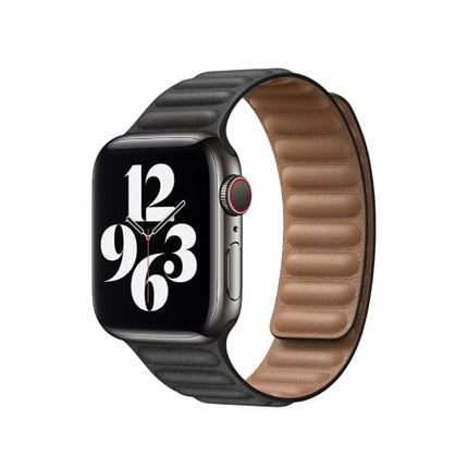Apple Leather Strap Black 44mm (M/L)