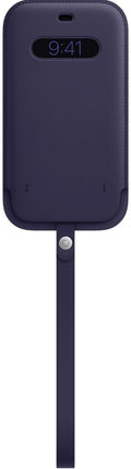 Apple Leather Sleeve with MagSafe for iPhone 12 Pro Max - Dark Violet - Purple