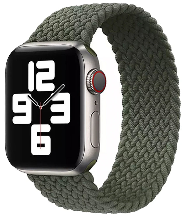 Apple watch strap woven band in color green