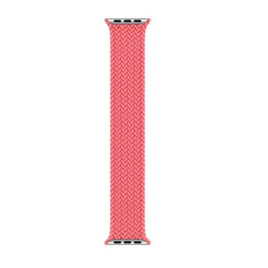 Apple watch strap woven band in color pink
