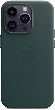 iPhone 14 Pro dark green leather case