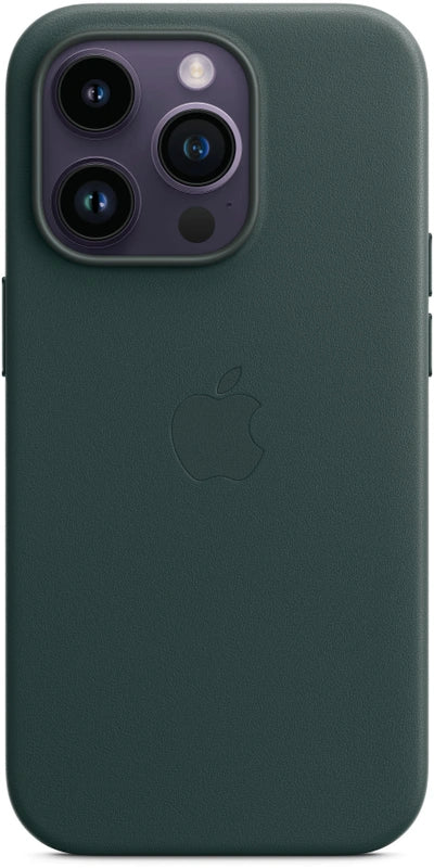 iPhone 14 Pro dark green leather case