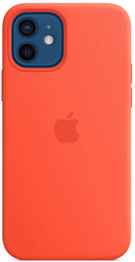 Apple Silicone Case with MagSafe for iPhone 12 and iPhone 12 Pro - Electric Orange