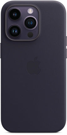 iPhone 14 Pro ink blue leather phone case