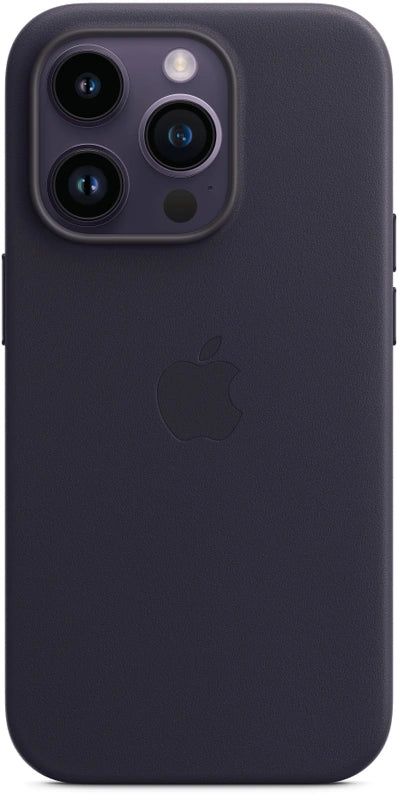 iPhone 14 Pro ink blue leather phone case