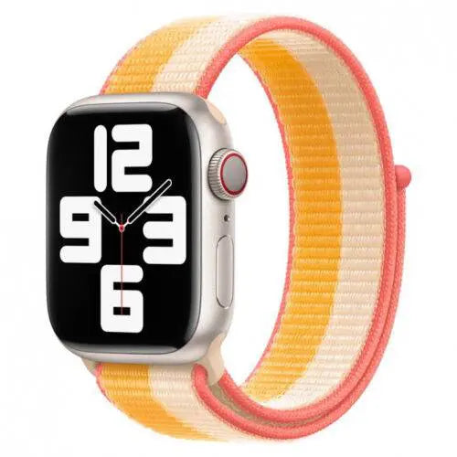 Apple watch sport band in color yellow and white